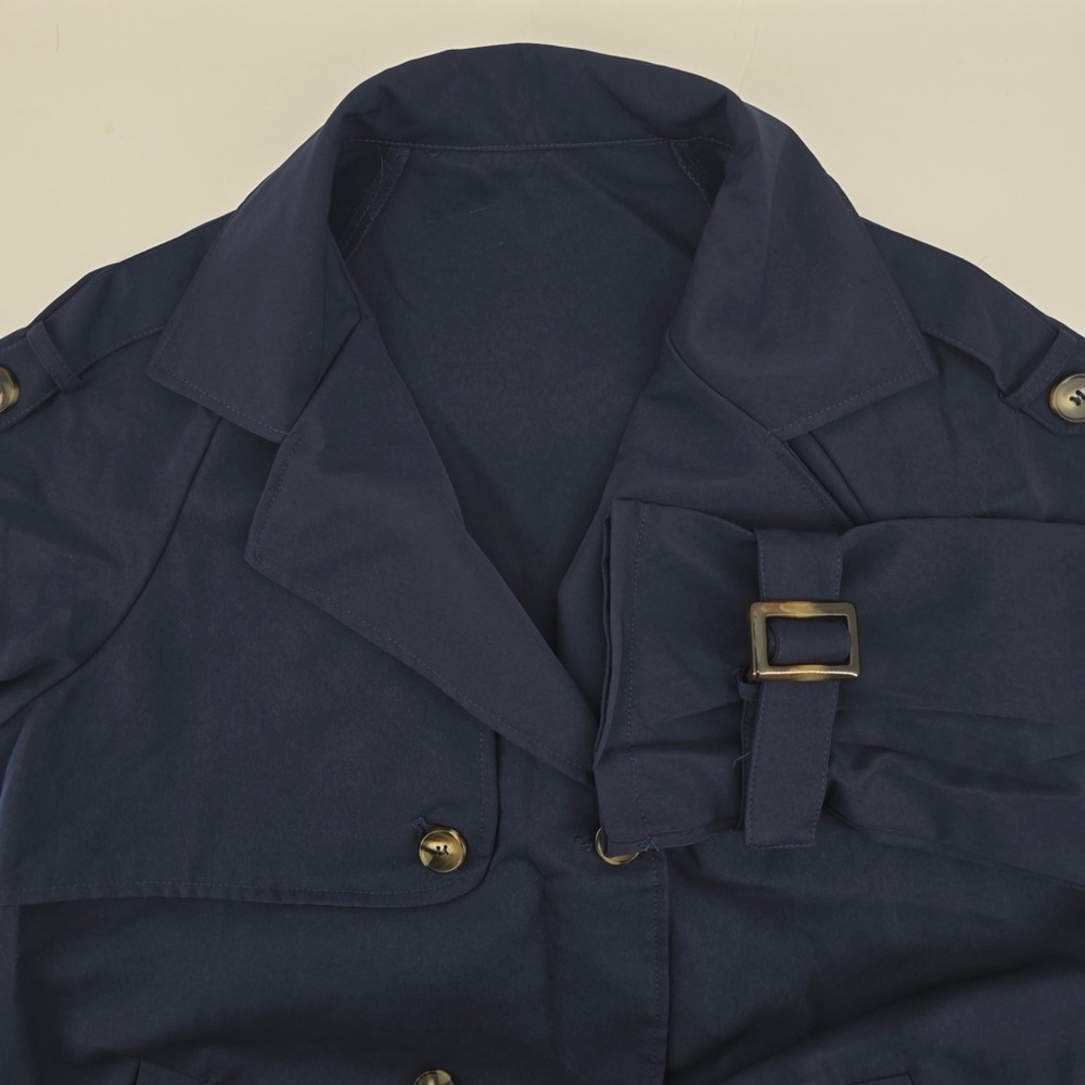 Yozy Women’s Trench Coat Blue Sz M